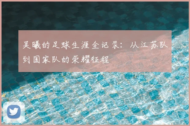吴曦的足球生涯全记录：从江苏队到国家队的荣耀征程